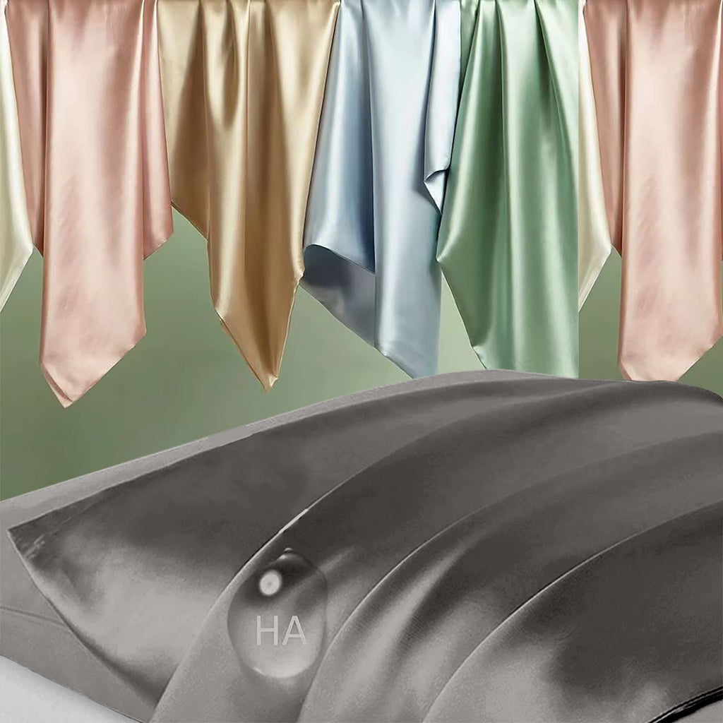 Silk Pillowcase for Hair and Skin, Mulberry Silk Pillow Cases Standard Size,