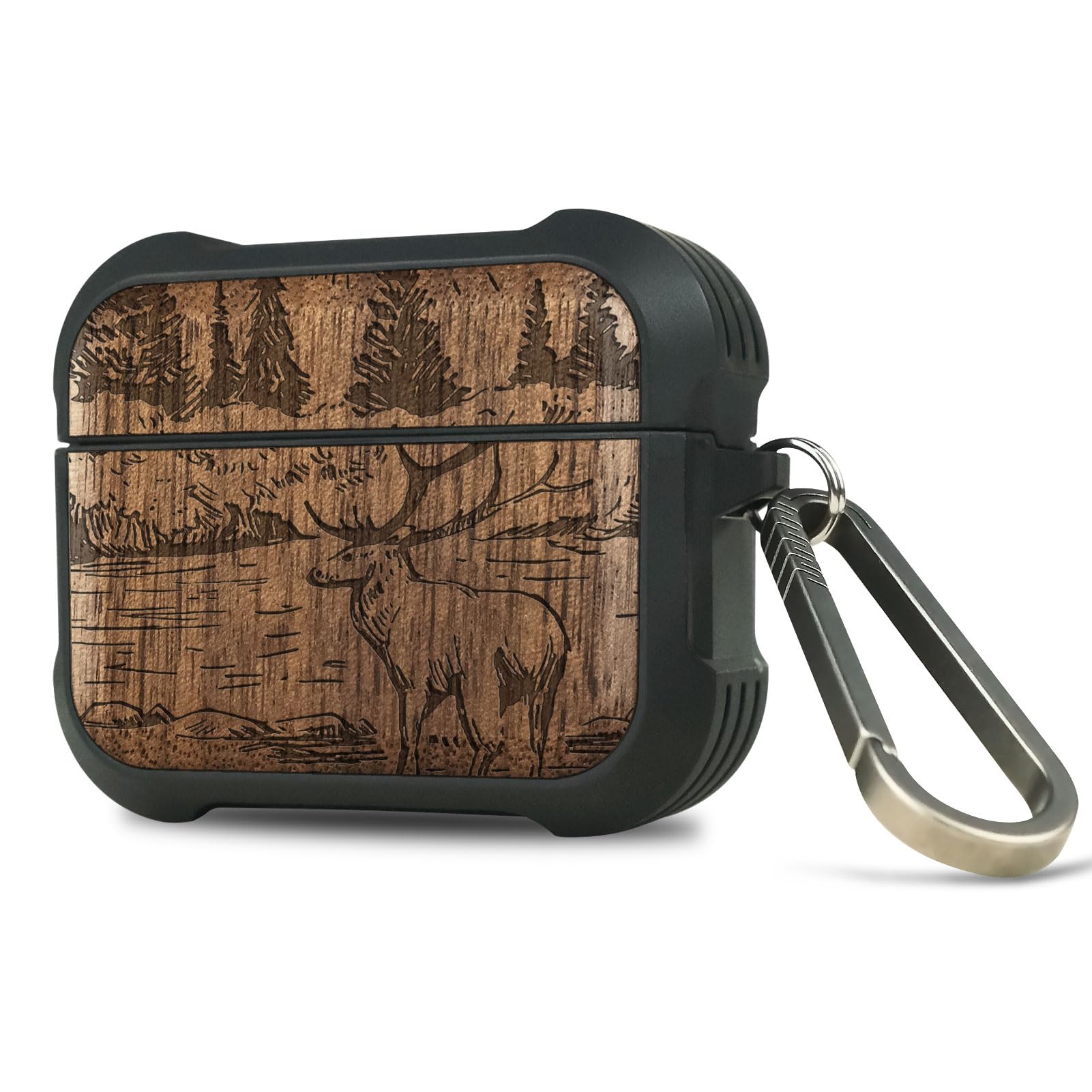 Carveit Wooden Case for AirPods Pro 2nd/1st Gen Case, Wood Artisan Engraved &