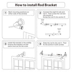 Byondeth Curtain Rods for Windows 16 to 120 Inches Adjustable Blackout Wrap