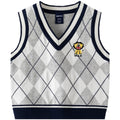 Baby Boys Toddler V-Neck Uniform Knit Plaid Thicken Students Sweater Vest Tank