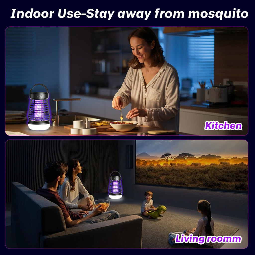 Upgraded Electric Fly Zapper,3 in 1 Bug Zapper Outdoor & Indoor, Electric