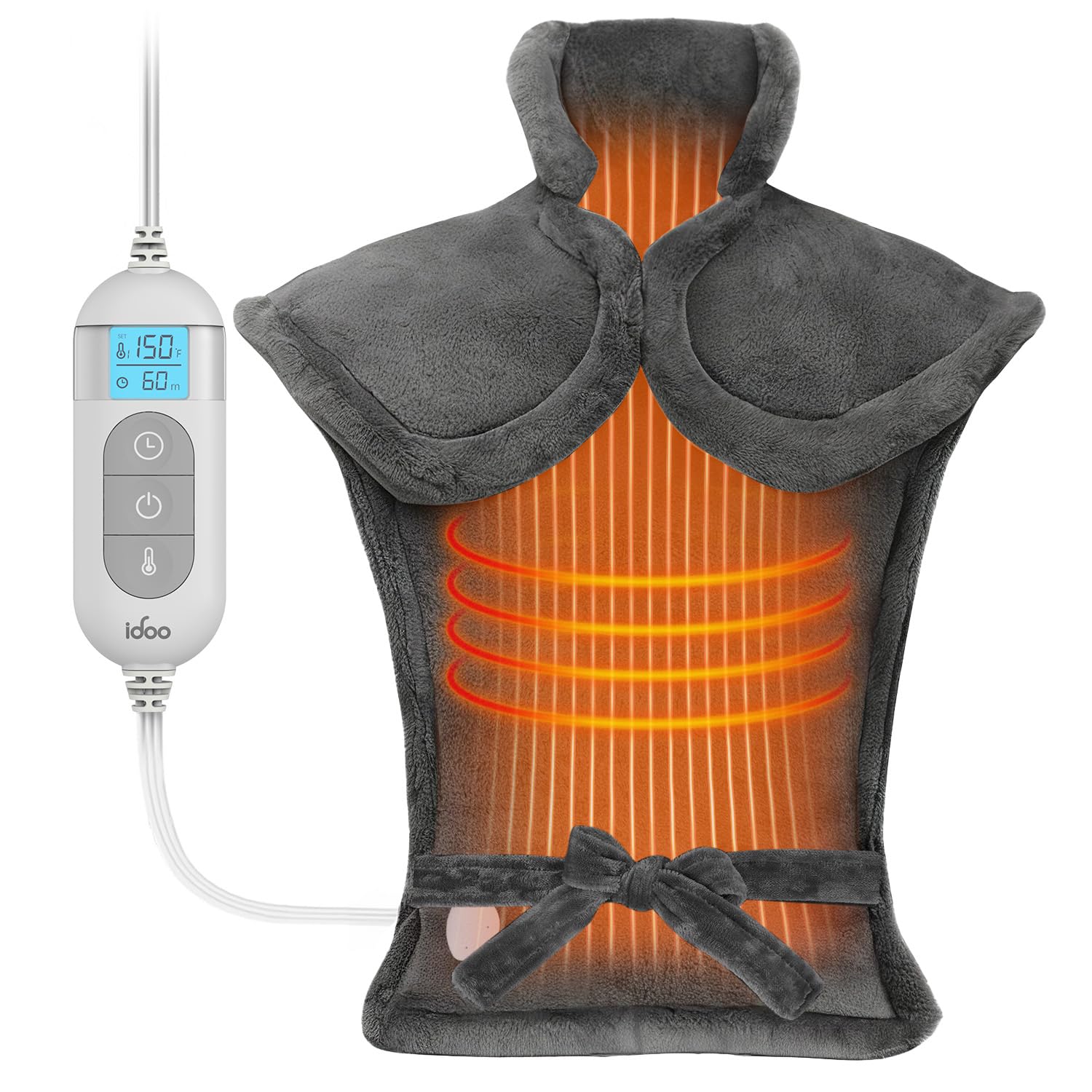 iDOO Electric Heating Pad for Back, FSA Eligible Items, Fathers Day Dad Gifts
