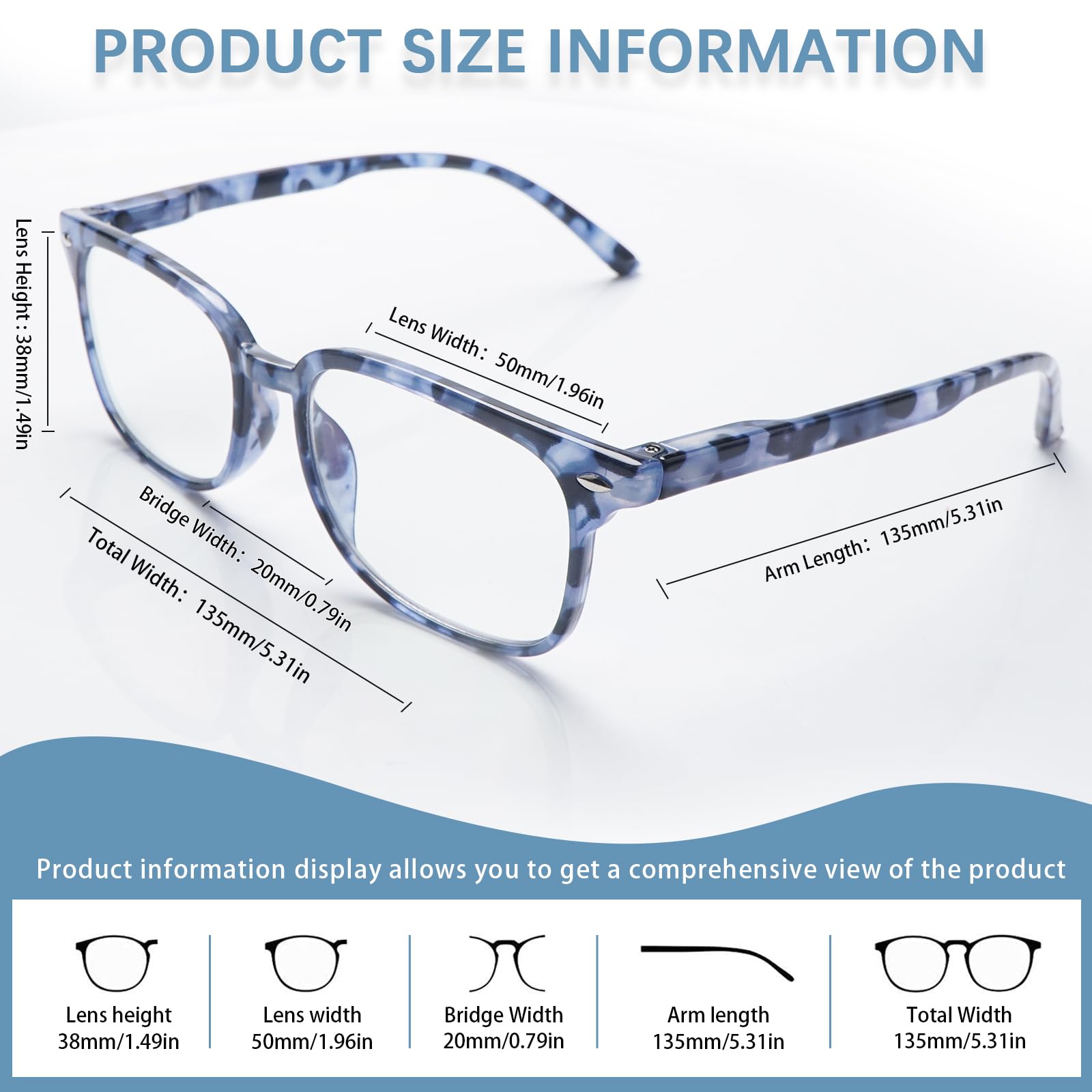 STASTEND Progressive Multifocal Anti Blue Light Reading Glasses for Women and