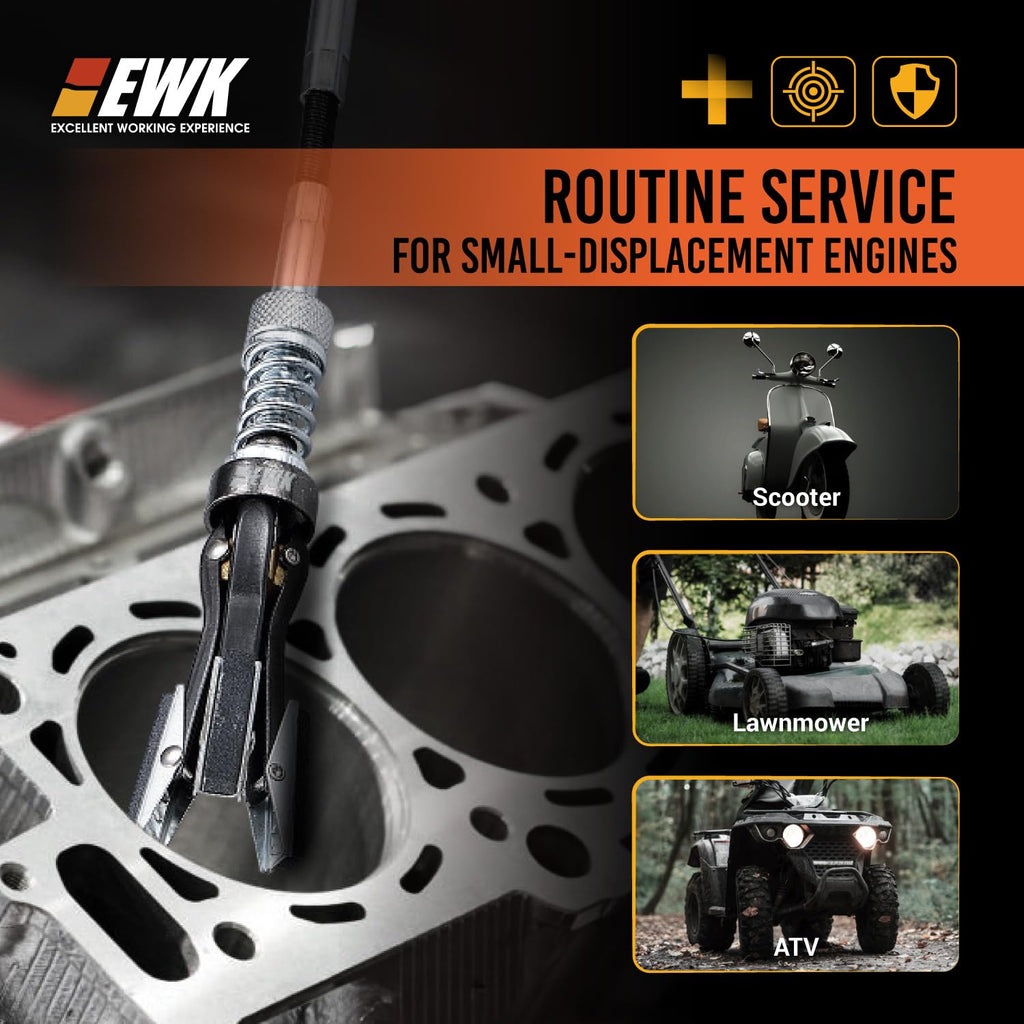 EWK Engine Cylinder Hone Tool 1-2.5 inch 3 Stone Adjustable Deglazer 220 Grit