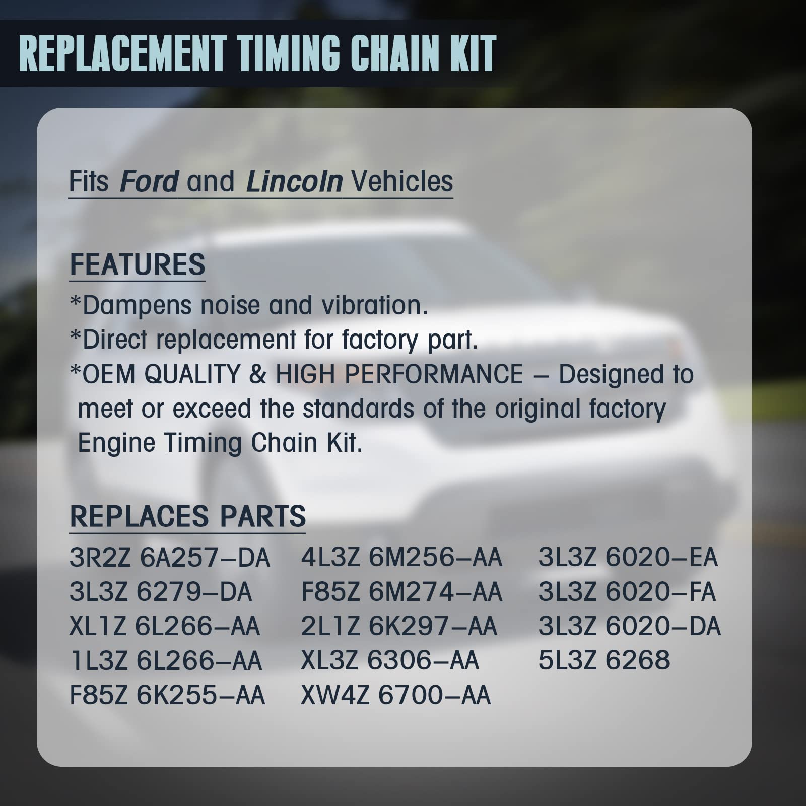 5.4 timing chain kit W/cam phaser Timing Chain Tensioner Sprocket for 2005 f150