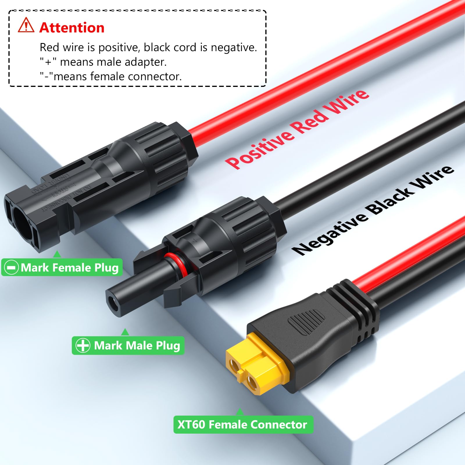 Vansdon Solar to XT60 Cable- 10AWG 30FT XT60 Solar Cable Charging Extension