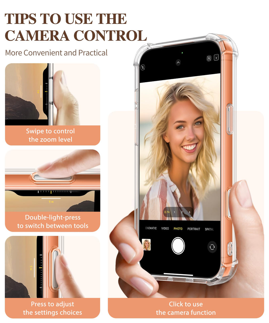 GVIEWIN for iPhone 17 Pro Max Case with Screen Protector, Upgraded [Full Camera