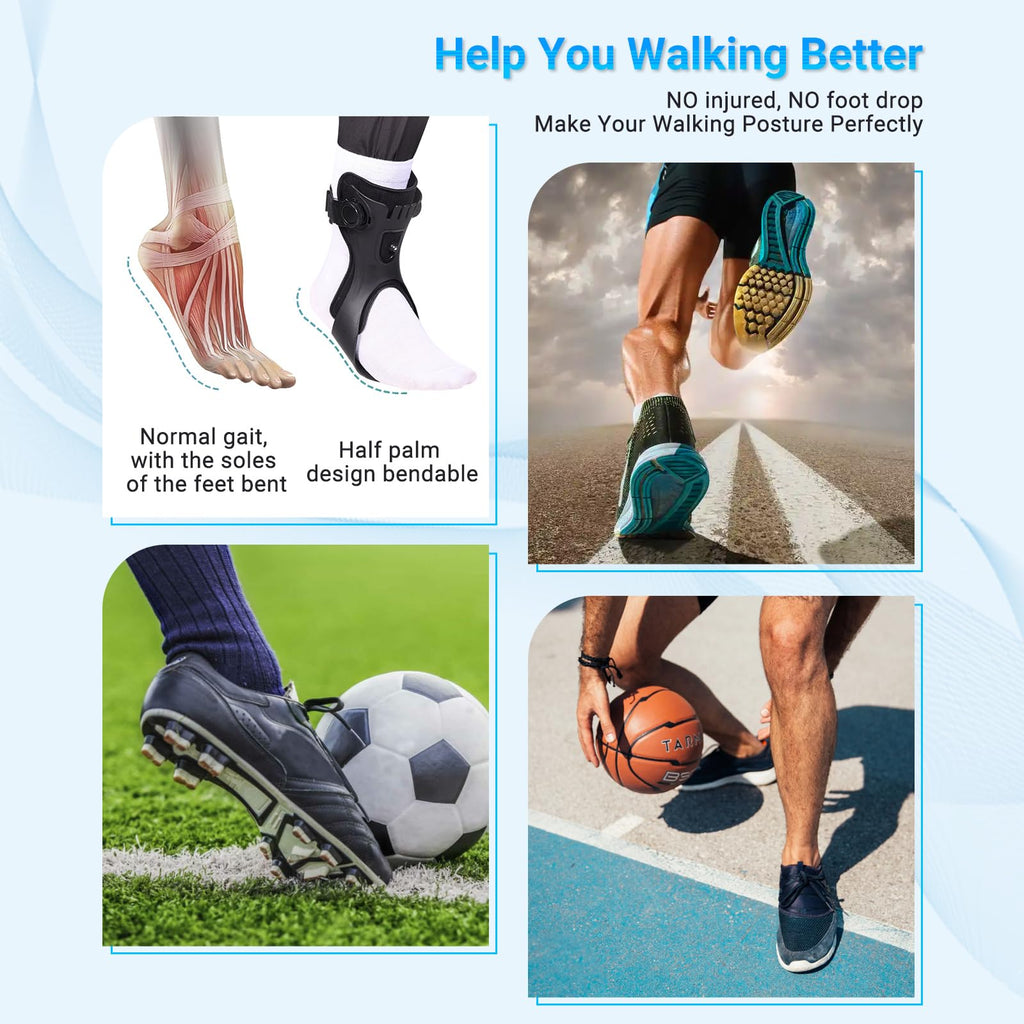 Malloraned AFO Foot Drop Brace,Medical Ankle Orthosis (Left, X-Large)