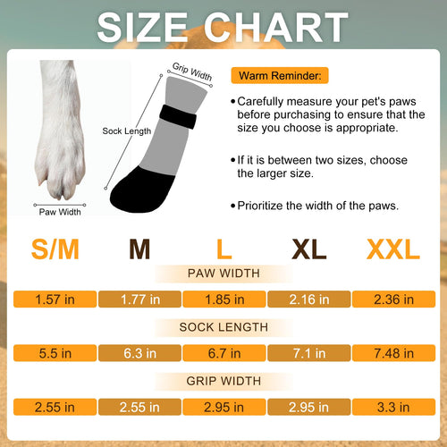 BEAUTYZOO Waterproof Dog Socks to Prevent Licking Paws, Christmas Dog Socks for