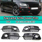 Front Fog Light Lamp Lower Cover Grille Compatible With Audi Q5 Sport S-line