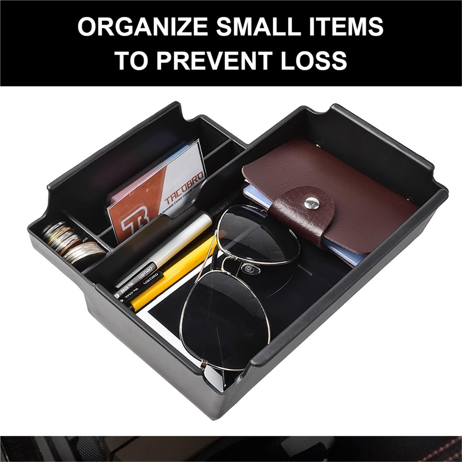 Center Organizer Storage Tray Compatible with Ford Explorer 2020-2024 Armrest
