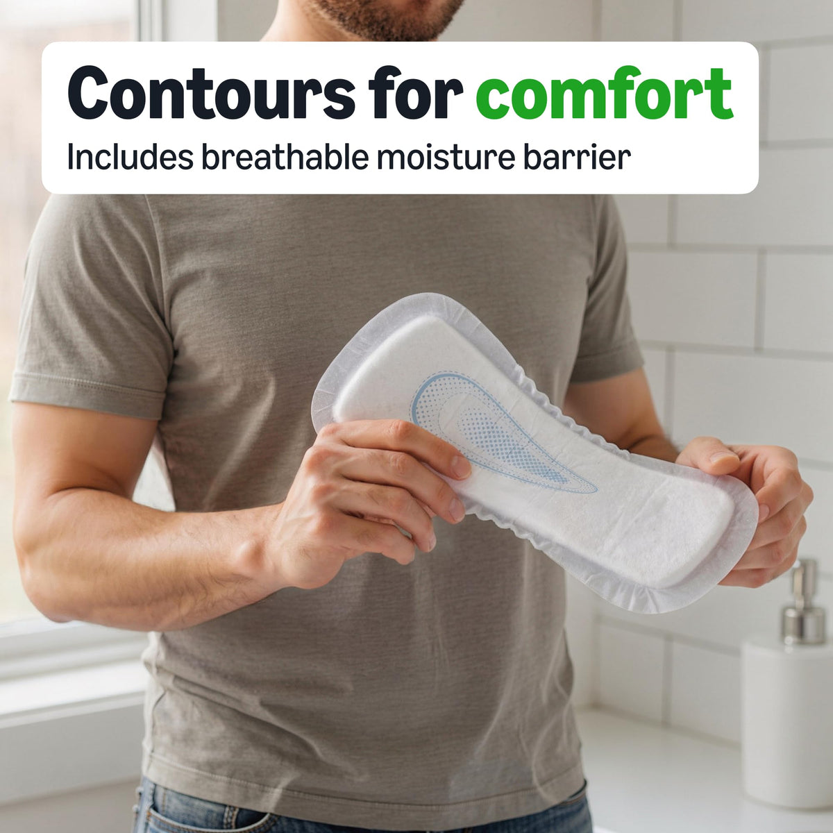 104 Count Amazon Basics Men's Incontinence Guards, Maximum Absorbency, 2 Packs