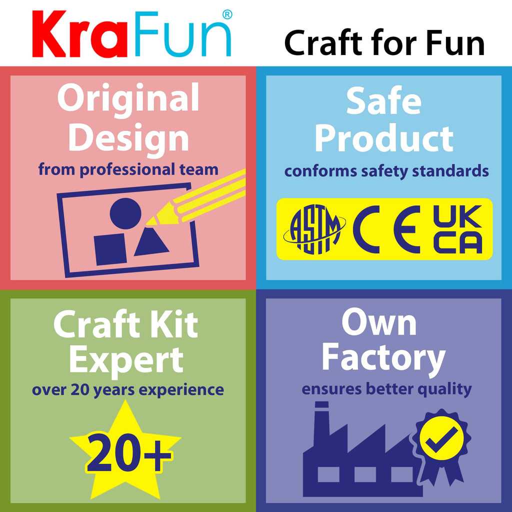 KRAFUN Safari Animal Preschool Arts & Crafts Lacing Kit, 10 Easy Lacing Cards