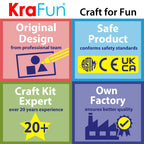 KRAFUN Safari Animal Preschool Arts & Crafts Lacing Kit, 10 Easy Lacing Cards