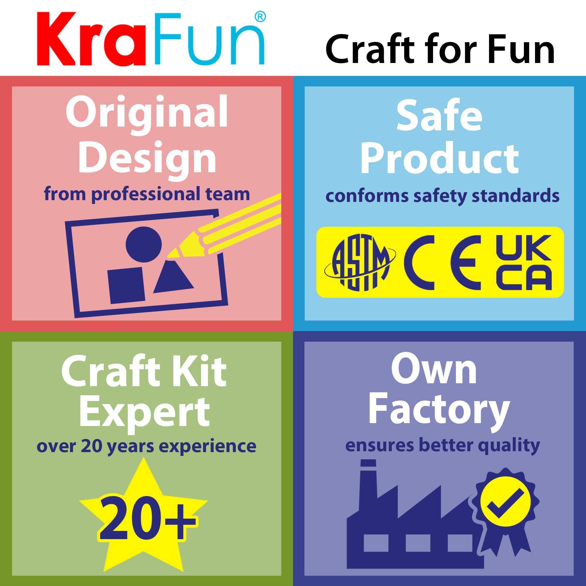 KRAFUN Safari Animal Preschool Arts & Crafts Lacing Kit, 10 Easy Lacing Cards