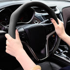 Seeyoo Nappa Leather Steering Wheel Cover, Ultra Thin Non Slip Segmented Car
