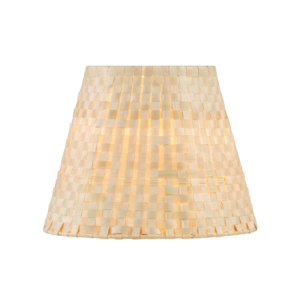 Aspen Creative 32984, Empire Natural Palm Leaf Spider Shade, 6" Top x 10" Bottom