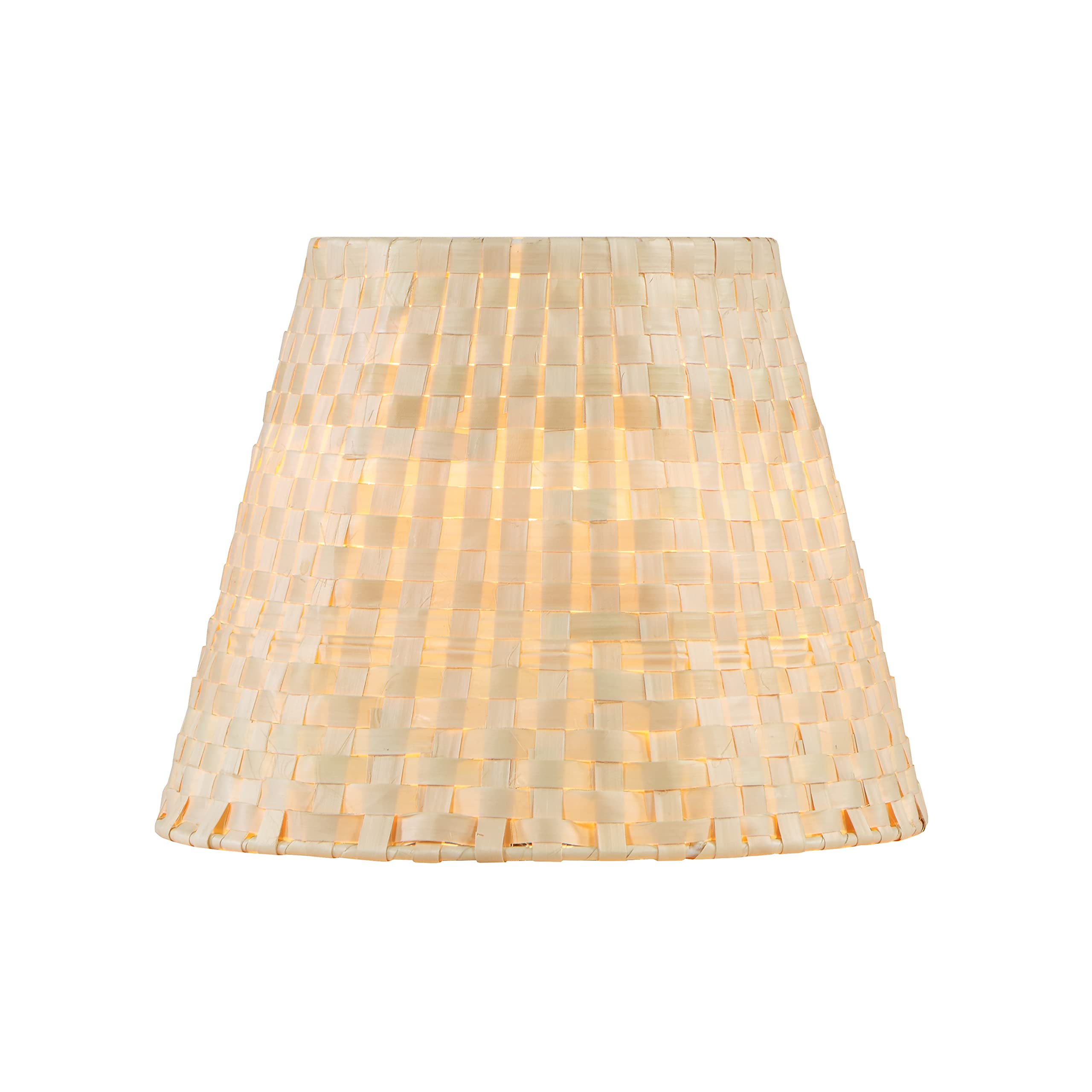 Aspen Creative 32984, Empire Natural Palm Leaf Spider Shade, 6" Top x 10" Bottom