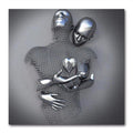 SINYUIF Love Heart 3D Effect Wall Art decor Abstract Metal Figure Sculpture