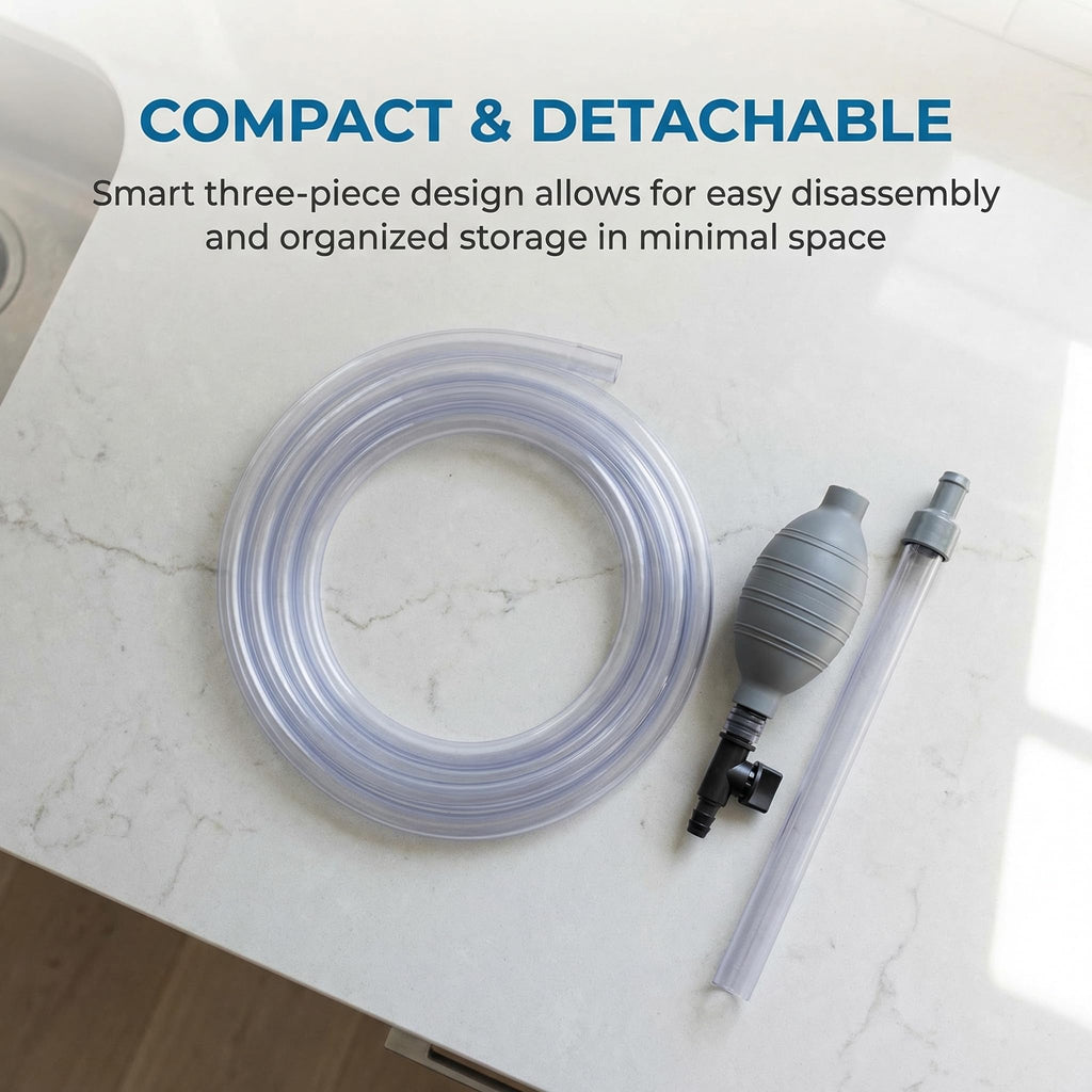 Delyle Aquarium Siphon Gravel Cleaner, 3-in-1 Fish Tank Vacuum with Sand Washer,