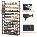 VTRIN 10 Tier Shoe Rack Large Capacity Metal Shoe Organizer for Closet Entryway