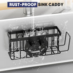 MURLONG Sponge Holder for Kitchen Sink,Sink Caddy Smiley Face,4-in-1 Sponge