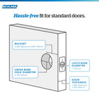 SCHLAGE Orbit Bed/Bath Privacy Door Knob with Lock, Satin Chrome