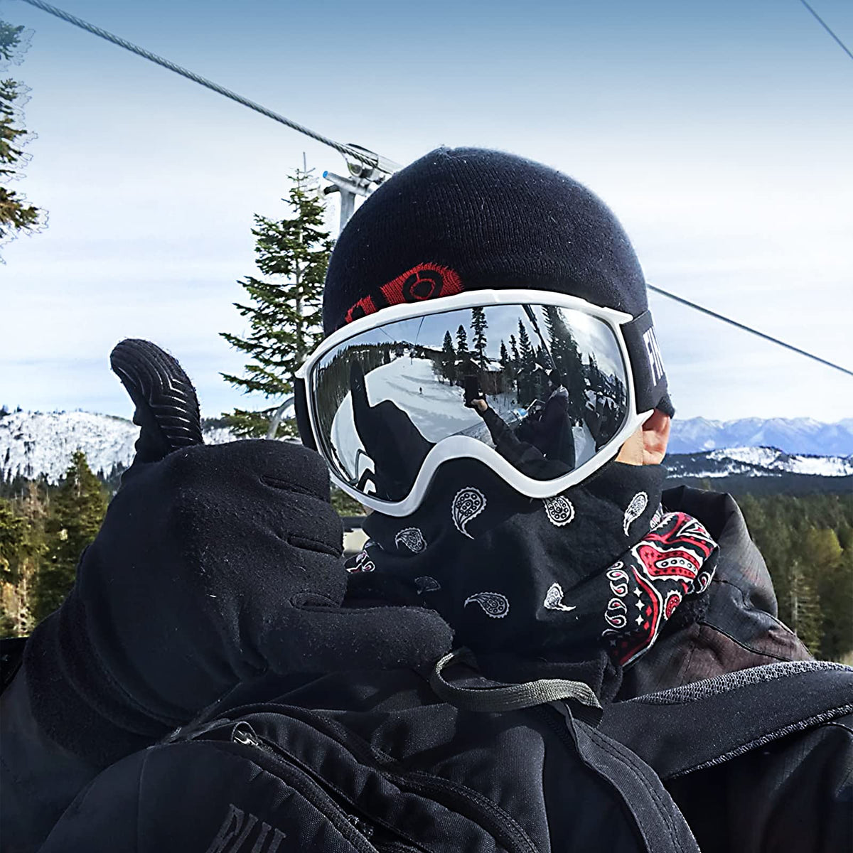 findway Ski Goggles OTG - Over Glasses Snow/Snowboard Goggles for Men, Women &