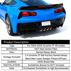 skkyoro Rear Bumper Diffuser Compatible with Chevy Corvette C7 2014-2019 All