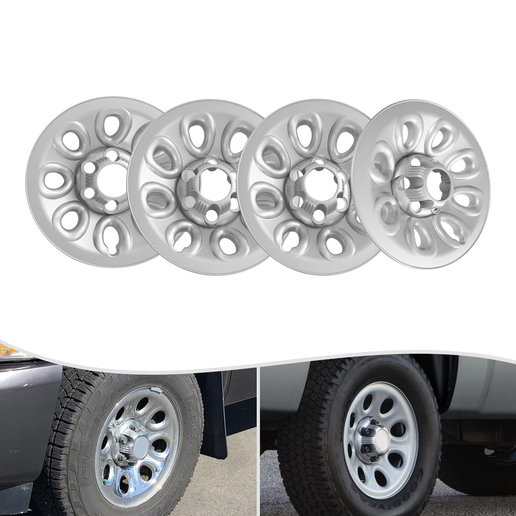 NTINGDE 4 Pcs Hub Caps 17" Hubcaps Wheel Covers Compatible with Chevrolet/GMC