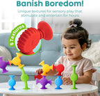 BUNMO Toddler Suction Bath Toys 10 Pack Connect Build Create Sensory Fine Motor