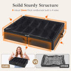 Lifewit Under Bed Shoe Storage Organizer 2 Pack(12 Shoes Cells), 4.3 Inches