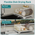 Buruis Gold Stainless Steel Dish Drying Rack Large Kitchen Countertop Organizer