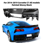 skkyoro Rear Bumper Diffuser Compatible with Chevy Corvette C7 2014-2019 All