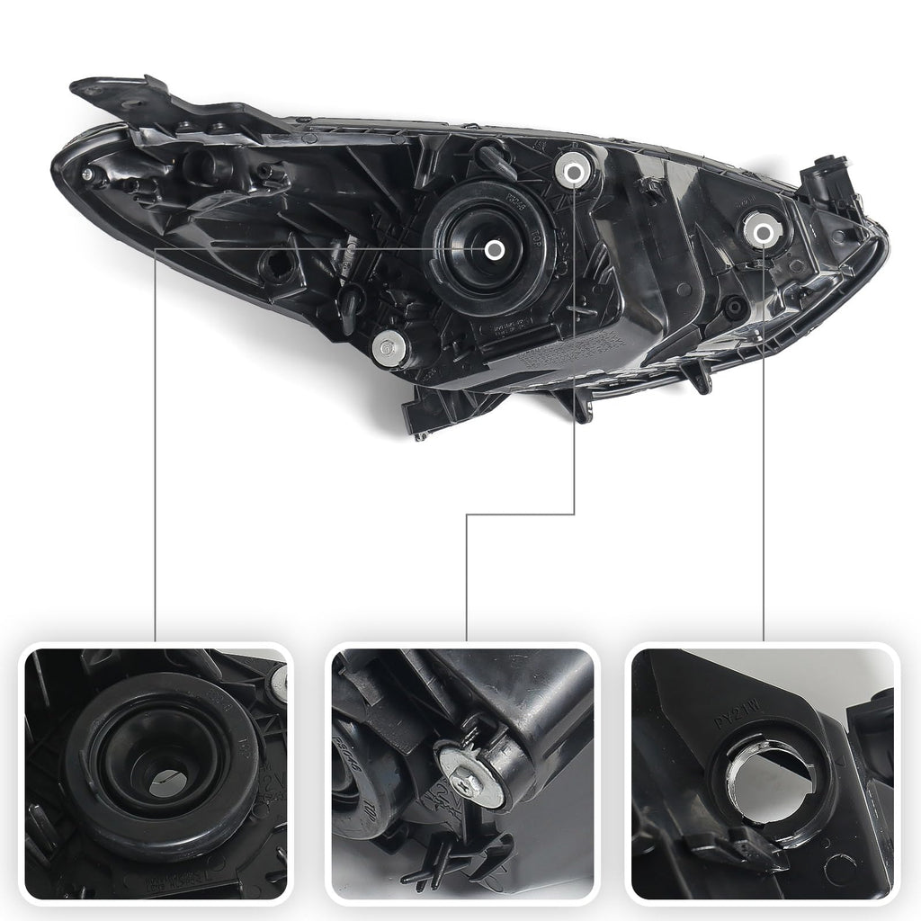 Huray Halogen Headlight Assembly for Mazda 2 2011 2012 2013 2014 LH Projector