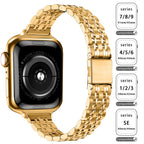 QUNDAXI Slim Watch Band Compatible with Apple Watch 41mm 45mm 42mm 44mm 40mm