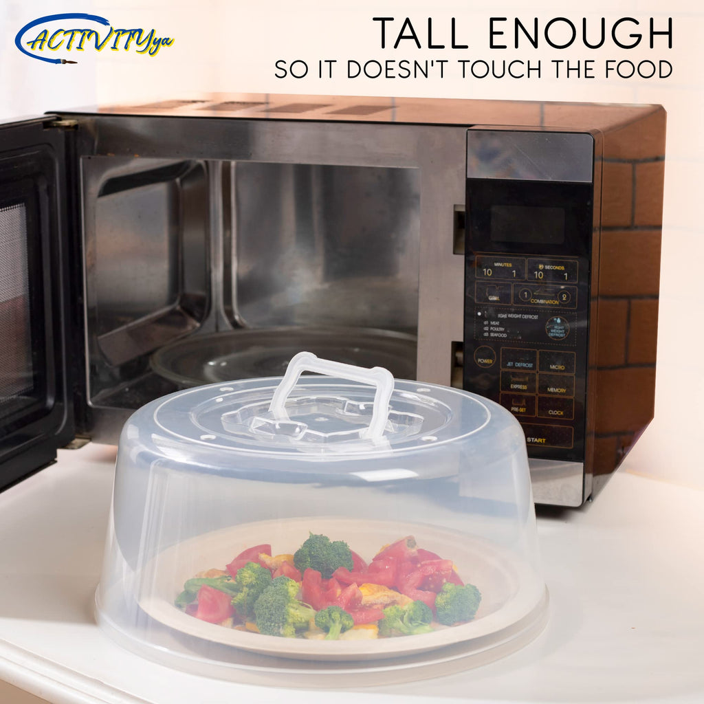 Large Microwave Cover for Food - Splatter Guard Lid - Cake Stand Cover - Size