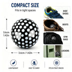 Knixmax Sneaker Deodorizer Shoe Freshener Balls, Odor Eaters for Shoes Boots Mules, Smell Eliminator Ball for Gym Gear Bags and Lockers, Fresh Linen Scent, Pack of 6, Black White