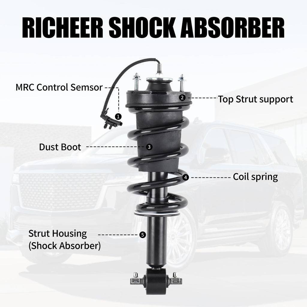 Richeer Front Strut Shock Absorber 2PCS 2015-2022 Escalade Tahoe Silverado