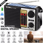 ikaufen Solar Portable FM/AM SW Radio Digital Bluetooth Speaker MP3 Player