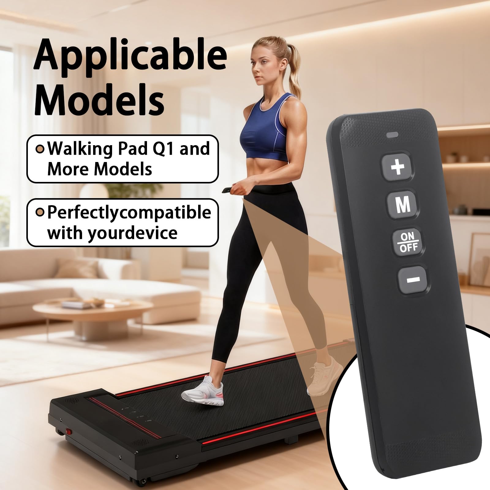 1-Pack Walking Pad Remote Control Replacement - Compatible with Walking Pad Q1