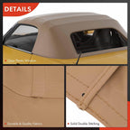 A-Premium Tan Convertible Soft Top, Compatible with Honda