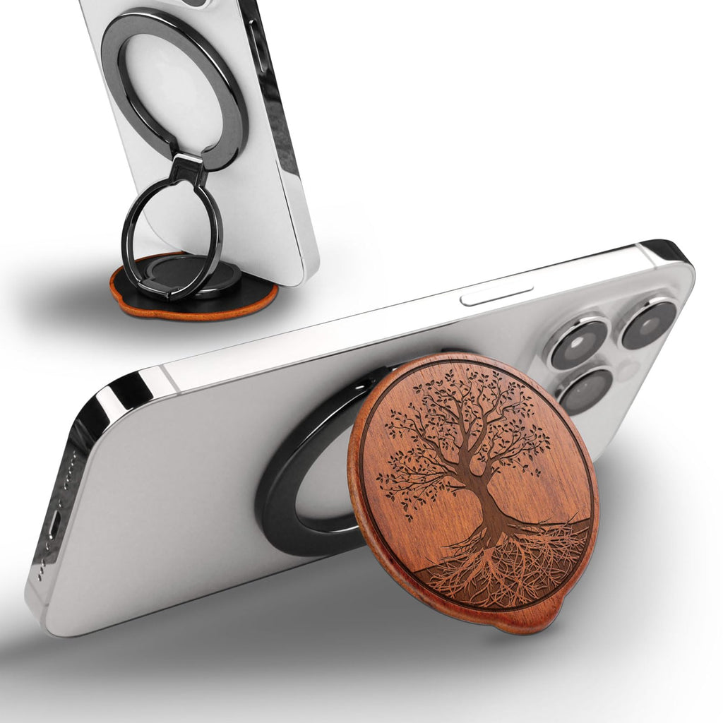Carveit Solid Wood Design Adjustable Magnetic Phone Kickstand for MagSafe