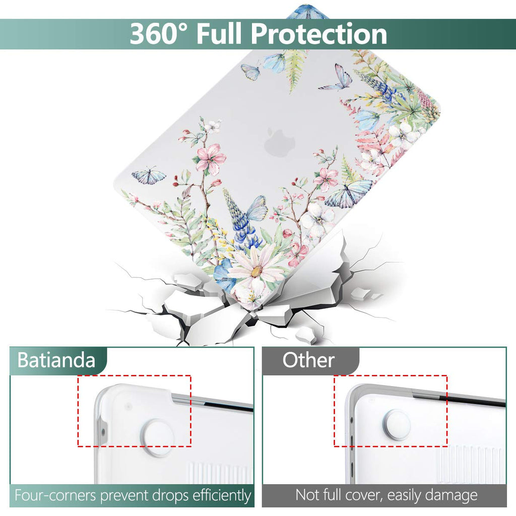 Batianda Flower Designed Case for MacBook Pro 13 inch M2 2022 2021 2020 A2338