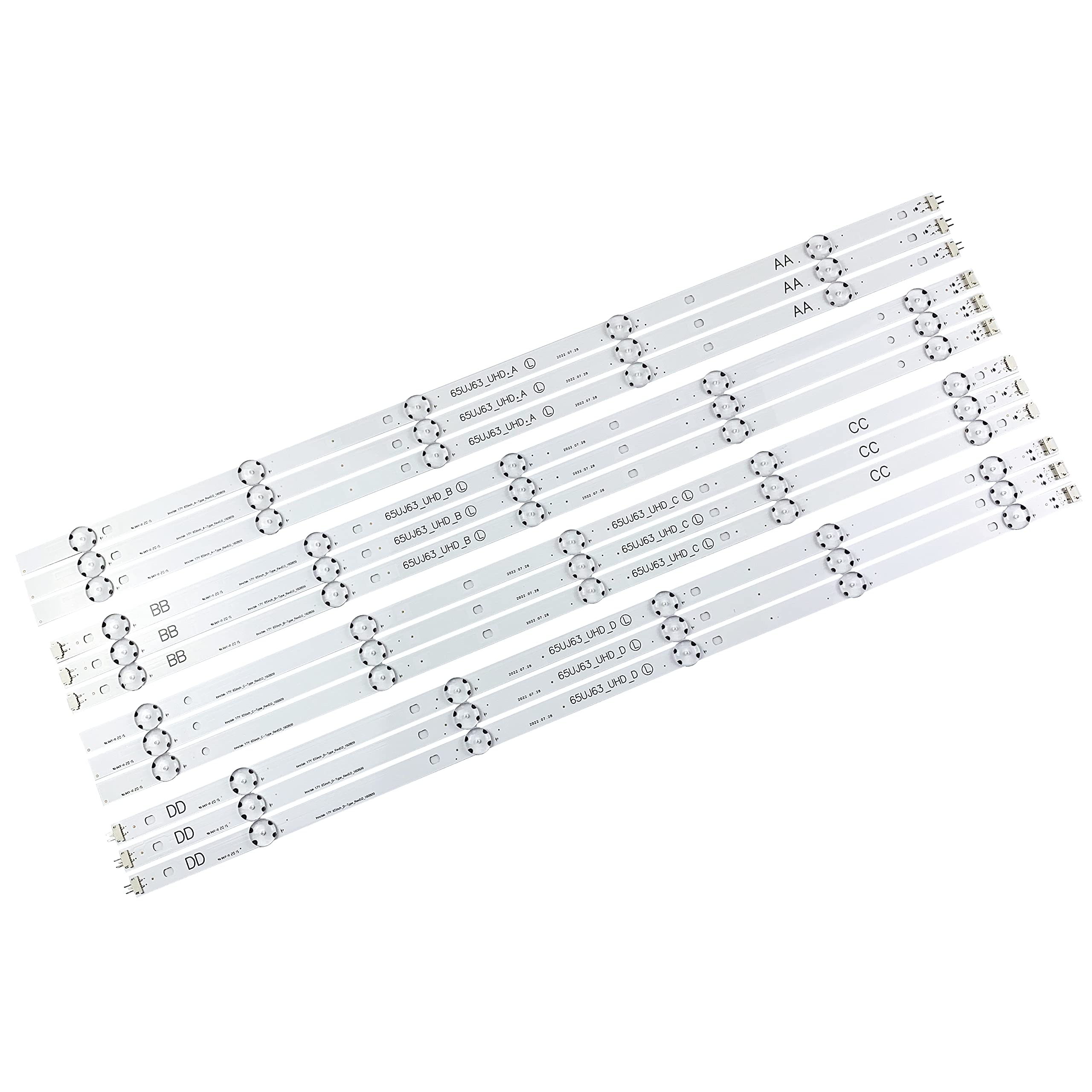 LG 65 Inch TV LED Backlight Strips 12 pcs 65UJ63 65UJ6300 65UJ6200 65UJ5500