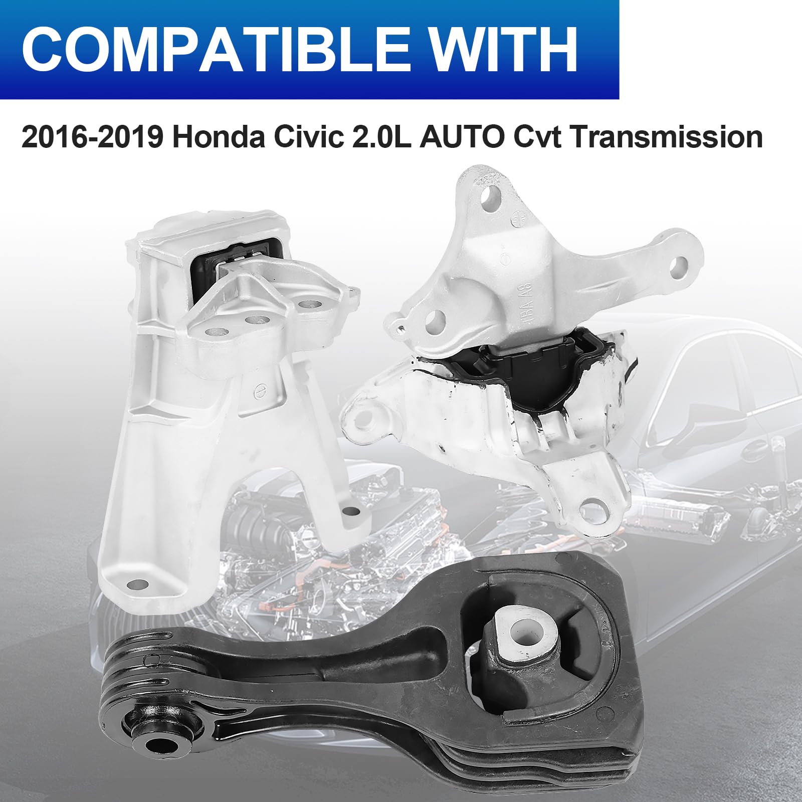 3PCS Engine Motor Mount Set 9957 9958 9963 - Vibration Reduction Support