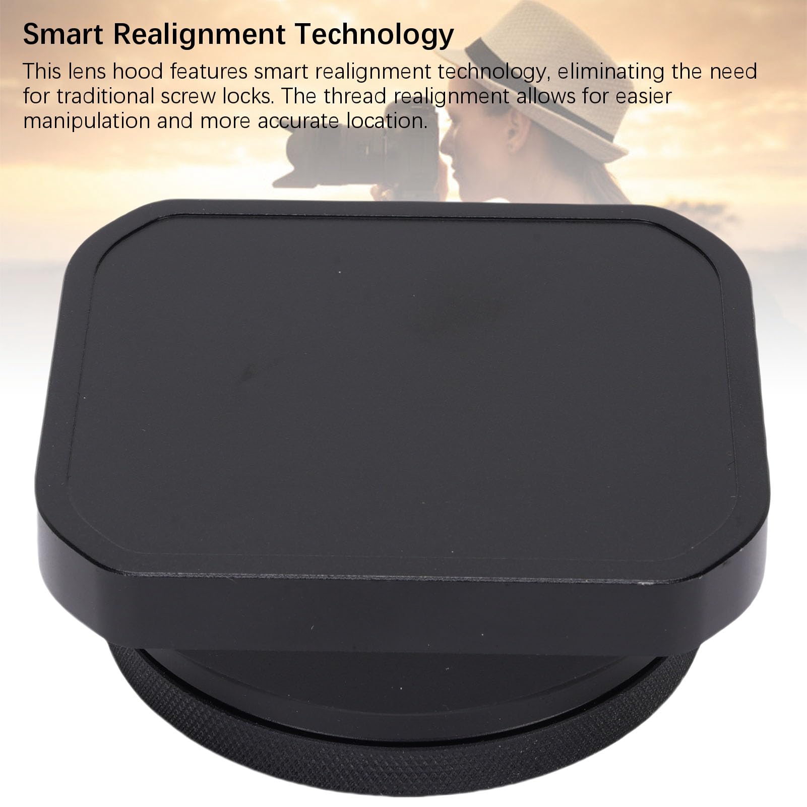 Bewinner Square Metal Lens Hood for X100VI X100V X100 Series, Camera Lens