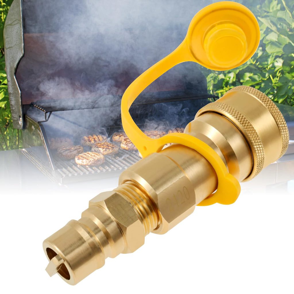 Janoiuc 1/2 Inch Gas Quick Connect Kit, 1/2 Inch Propane Quick Connect Fittings, Natural Gas Quick Connect Fittings