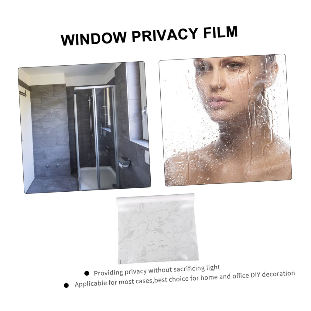 OHPHCALL Window Privacy Film Heat Frosted Sticker Static Cling Glass Door Film