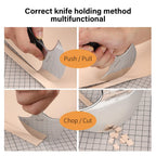 WUTA Leather Cutting Knife Ultra Sharp Round Head Craft Skiving Cutting Tools